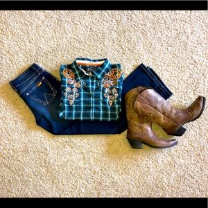 Grace in LA button down western shirt NEW 🔥🤠 size M